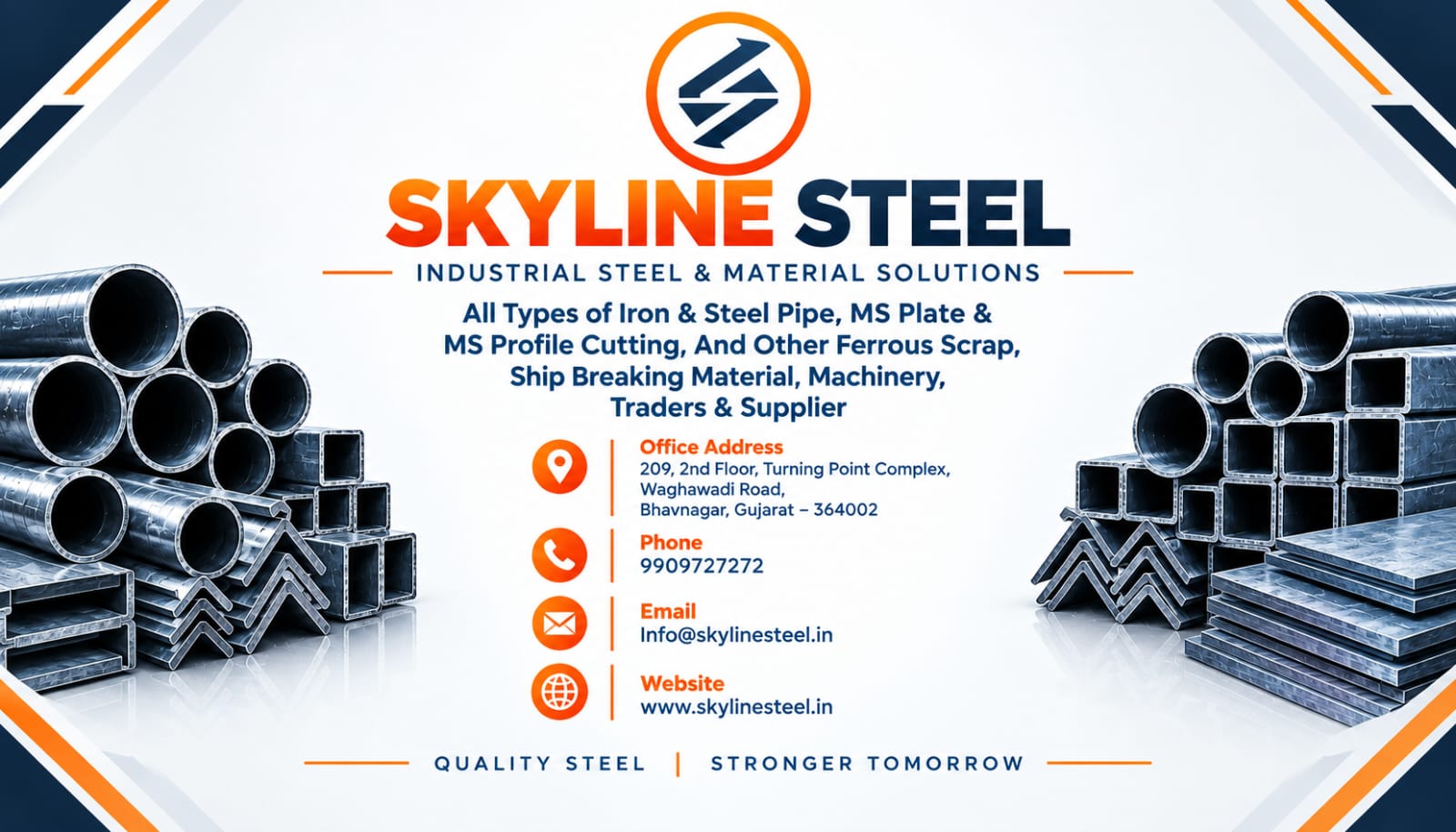 Skyline Steel business card back