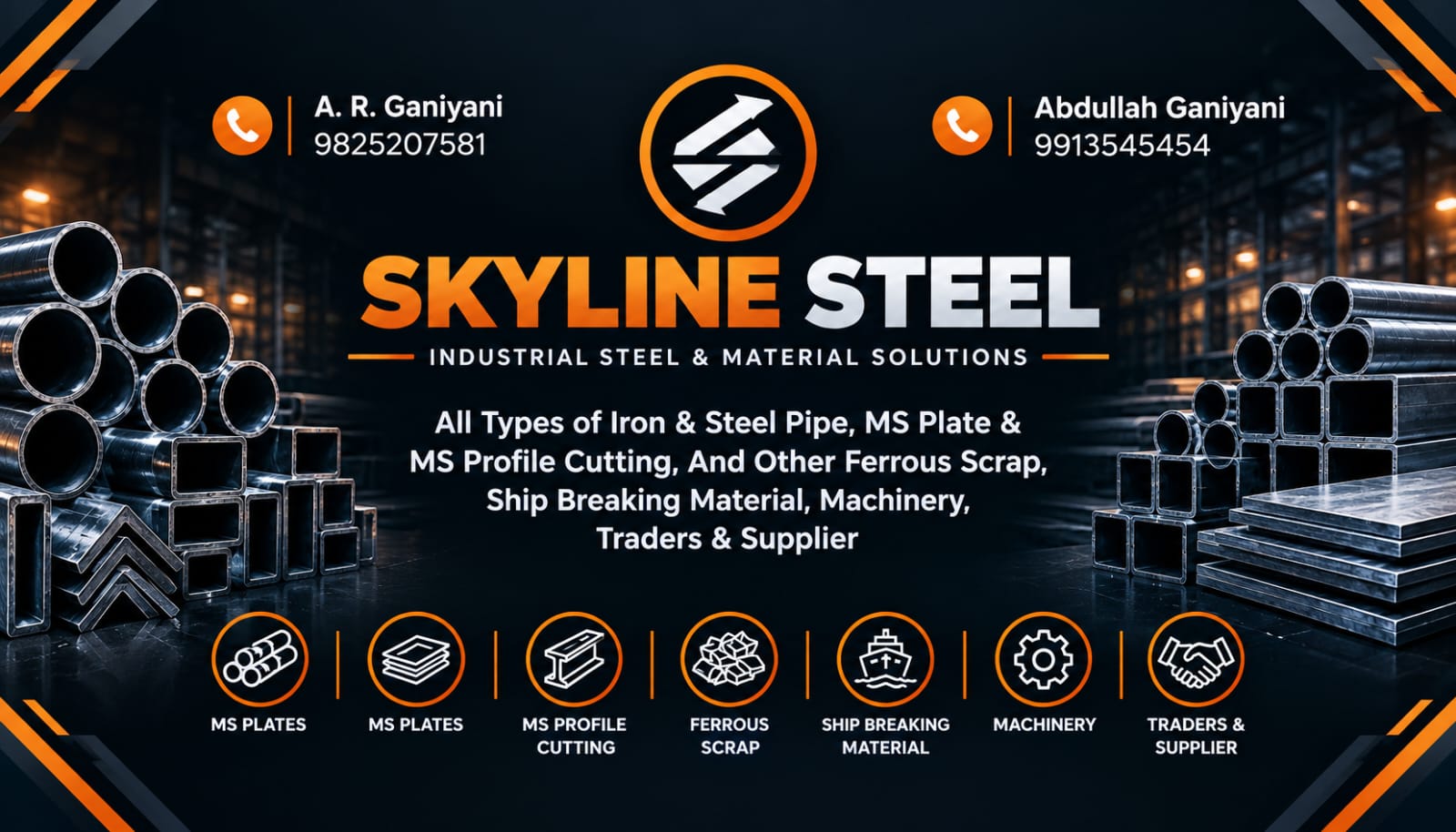Skyline Steel business card front